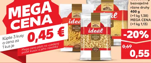 Ideál cestoviny bezvaječné