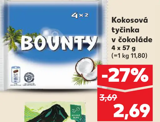 Bounty Kokosová tyčinka v čokoláde