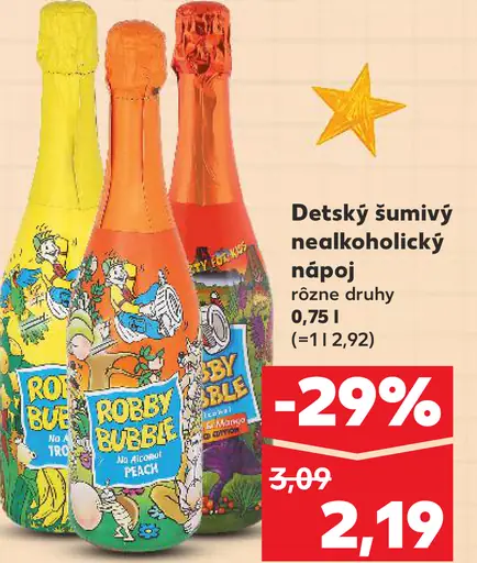 Robby Bubble detský šumivý nápoj