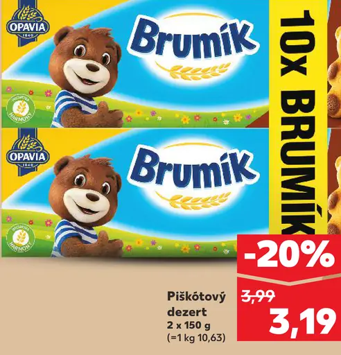 Opavia Piškótový dezert Brumík