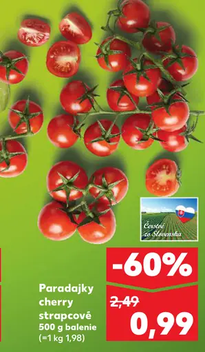 Paradajky cherry strapcové