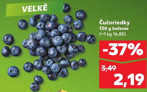 Čučoriedky balenie
