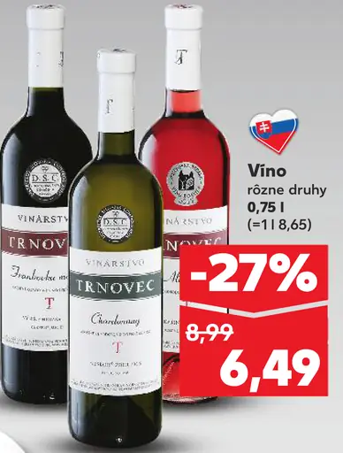 Vinohradníctvo Tŕnovec víno rôzne druhy