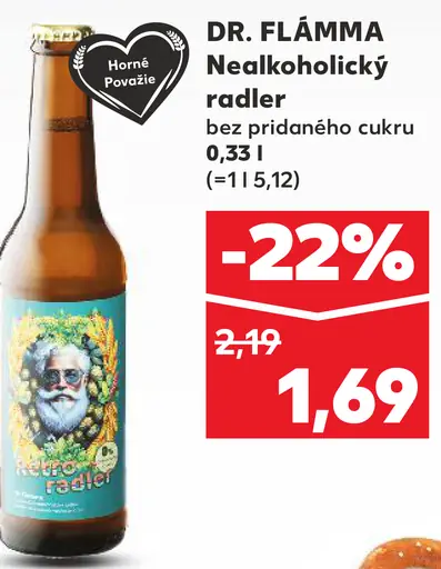 Dr. FläMMA nealkoholický radler bez pridaného cukru