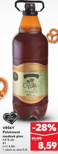 Vŕšky polotmavé medové pivo