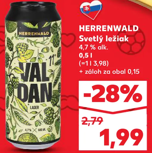 Herrenwald svetlý ležiak plechovka