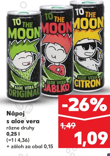 To The Moon nápoj s aloe vera originál plechovka