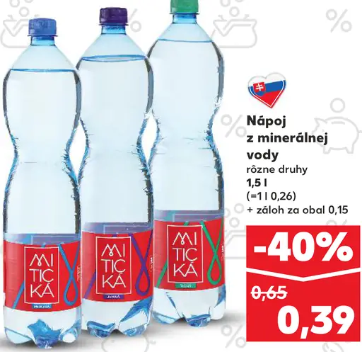 Mitická minerálna voda neochutená
