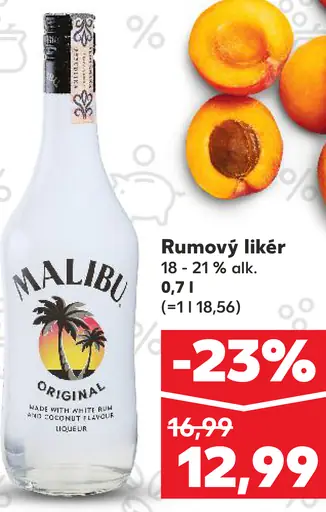 Malibu original rumový likér s kokosovou príchuťou