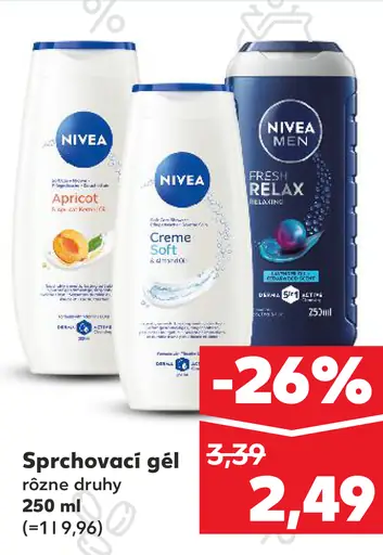 Nivea sprchovací gél rôzne druhy
