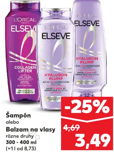 L'Oréal Elseve šampón rôzne druhy