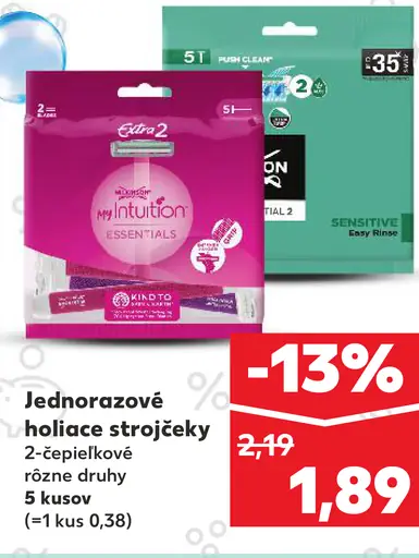 Cien Intuition Essentials jednorazové holiace strojčeky 2-čepeľové