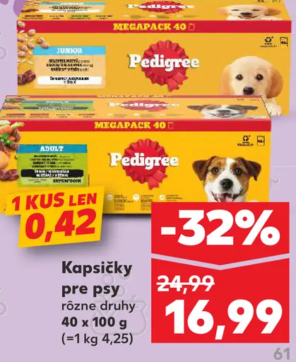 Pedigree kapsičky pre psy