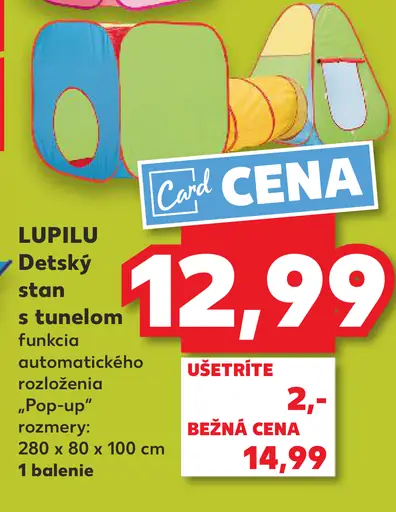 Lupilu detský stan s tunelom
