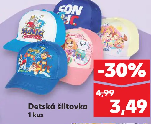 Detská šiltovka Sonic / Paw Patrol