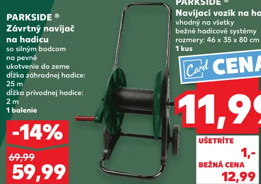 Parkside zvitný navijak na hadicu
