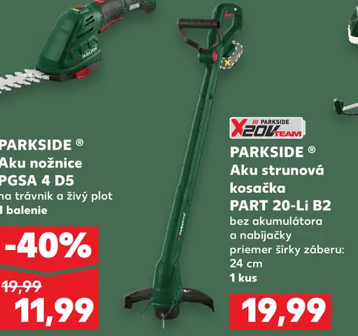 Parkside aku strunová kosačka PART 20-Li B2