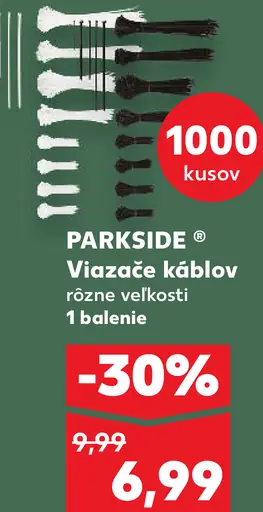 Parkside viazacie káblov rôzne veľkosti