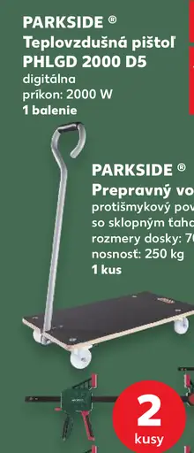 Parkside teplovzdušná pištoľ PHLGD 2000 D5
