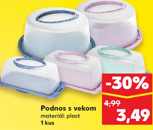 Podnos s vekom plastový