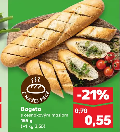 Bageta s cesnakovým maslom