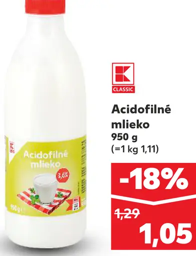 Acidofilné mlieko