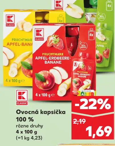 K Classic Ovocná kapsička 100%