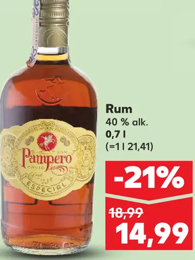 Pampero Rum 40 %