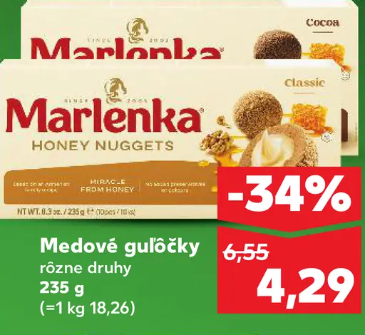 Marlenka medové guľôčky