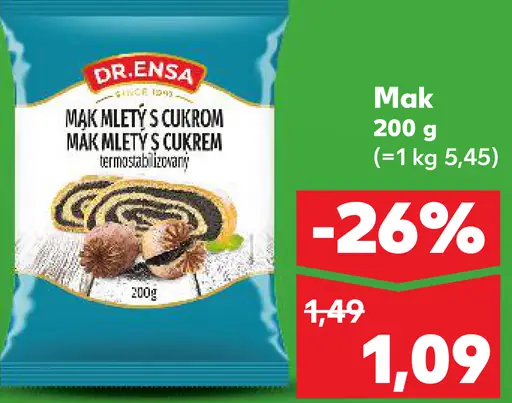 Dr. Ensa Mletý mak s cukrom