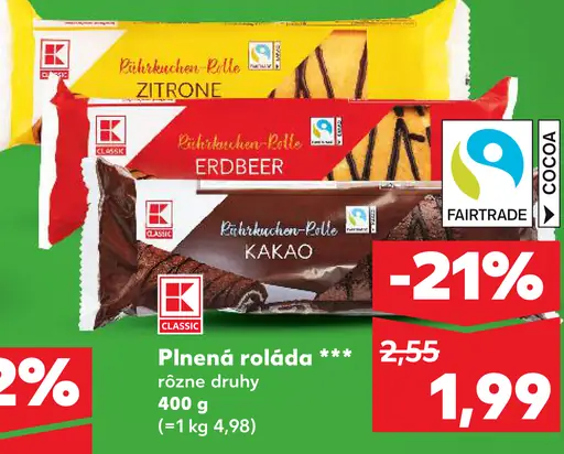K-Classic plnená roláda