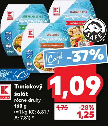 Tuniakový šalát różne druhy