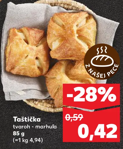 Taštička tvaroh-marhuľa
