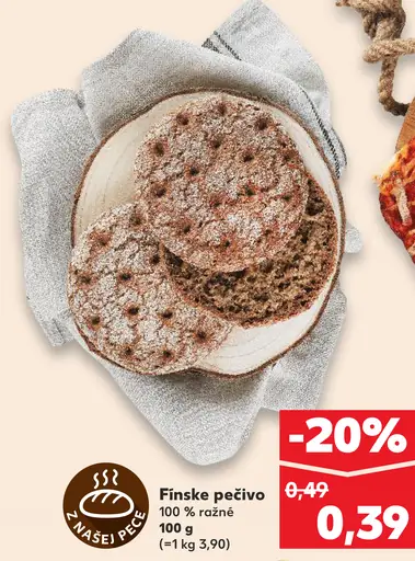 Fínske pečivo 100 % rôzne