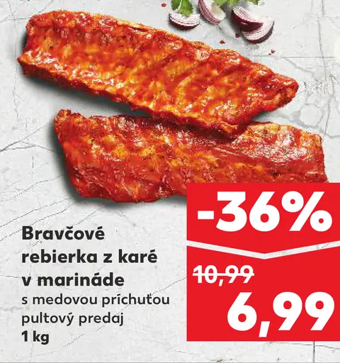 Bravčové rebierka z karé v marináde s medovou príchuťou