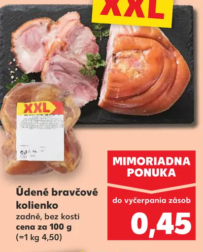 Údené bravčové kolienko zadné bez kosti údenina