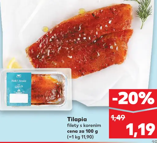 Tilapia filety s korením