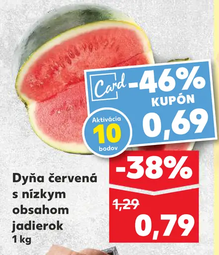 Dyňa červená s nízkym obsahom jadierok