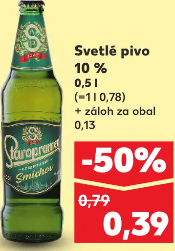 Svetlé pivo 10 % fľaša