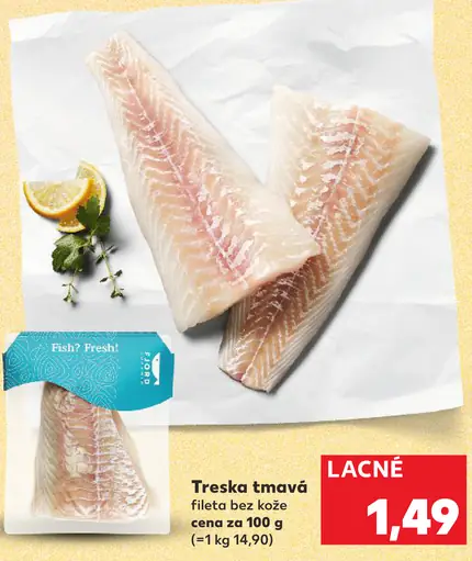 Fish? Fresh! treska tmavá fileta bez kože