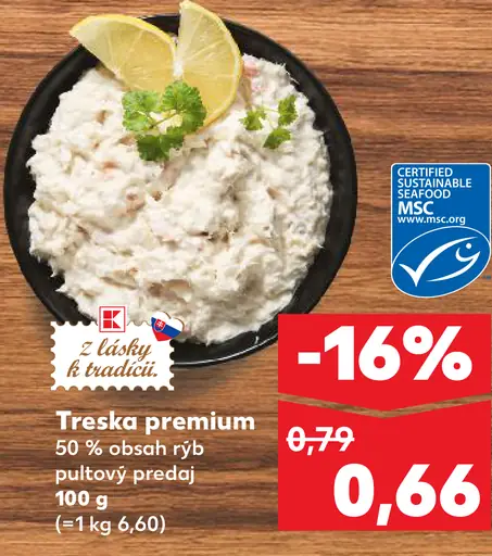 Treska premium 50 % obsah rýb