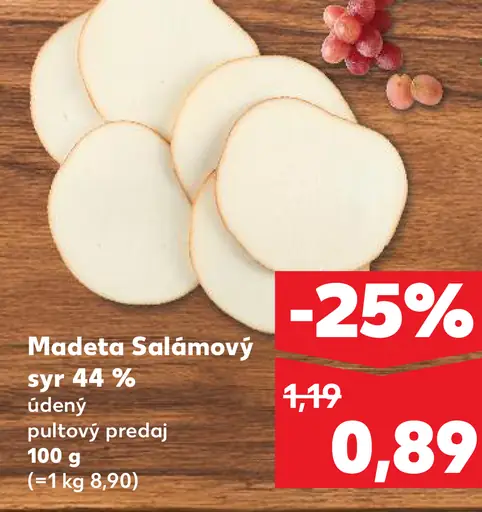 Madeta Salámový syr 44 %