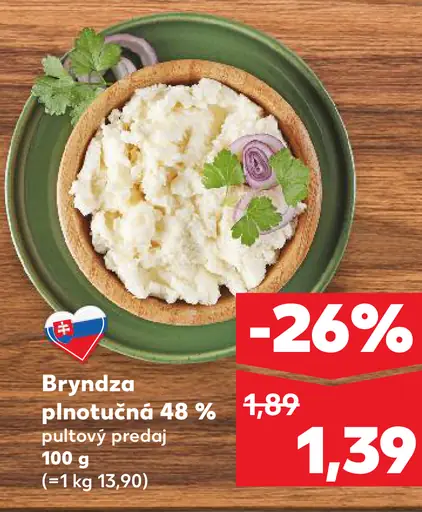 Bryndza plnotučná 48 %