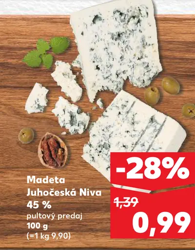 Madeta Juhočeská Niva syr 45 %