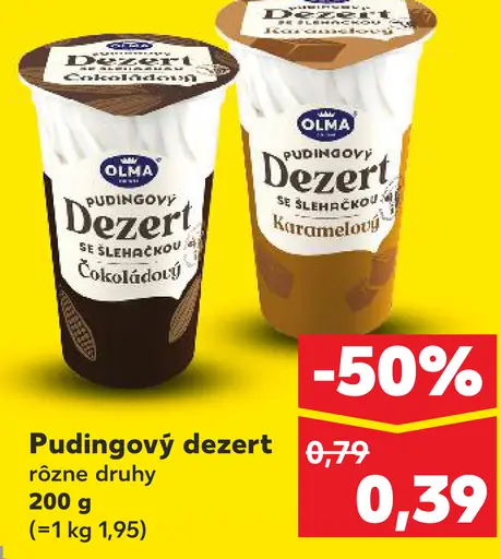 Olma pudingový dezert rôzne druhy