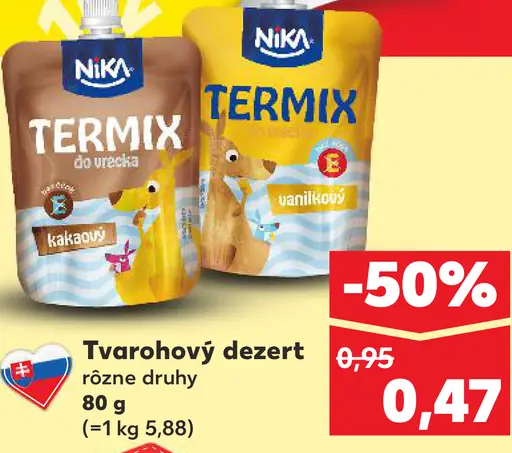 Nika Termix tvarohový dezert rôzne druhy