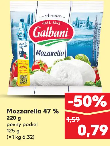 Galbani Mozzarella syr 47 % tuku