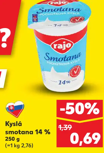 Rajo Kyslá smotana 14%