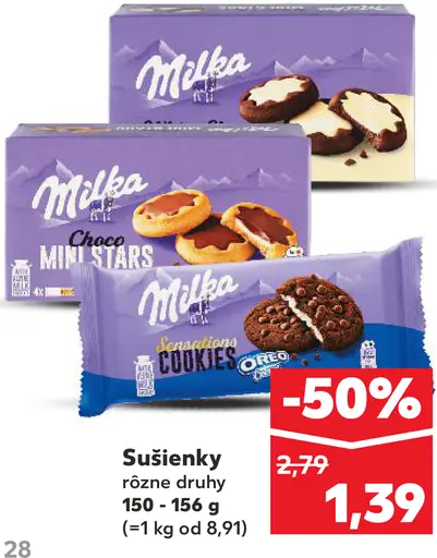 Milka sušienky rôzne druhy