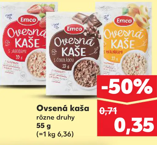 Emco Ovsená kaša rôzne druhy